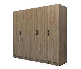 Ντουλάπα ρούχων Vivian πεντάφυλλη χρώμα καρυδί 200x51,8x181εκ.