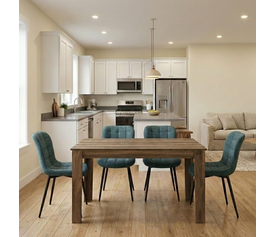 Σετ τραπεζαρία 5τμχ Darlen - Chiara χρώμα καρυδί - πράσινο 125x72x74εκ.