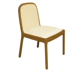 HENLEY Καρέκλα Τραπεζαρίας, Απόχρωση Φυσικό, Pu Εκρού