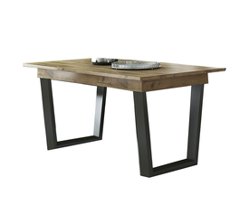 ΤΡΑΠΕΖΙ ΞΥΛΙΝΟ ΜΕΛΑΜΙΝΗ ΕΠΕΚΤΕΙΝΟΜΕΝΟ ΕΛΛΗΝΙΚΗΣ ΚΑΤΑΣΚΕΥΗΣ ΜΕ ΣΙΔΕΡΕΝΙΑ ΠΟΔΙΑ SRS IFAISTOS 