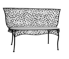 Μεταλλικός Καναπές - Σκαμπό 2 Θέσεων Royalty