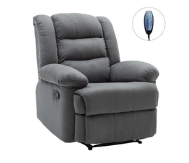 JULIA Massage Πολυθρόνα Relax Σαλονιού - Καθιστικού, Ύφασμα Γκρι