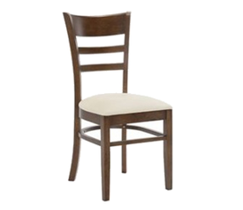 CABIN Καρέκλα Καρυδί - PVC Εκρού