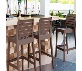 ARES ΣΚΑΜΠΟ ΜΠΑΡ75εκ. BROWN ΠΟΛ/ΝΙΟΥ