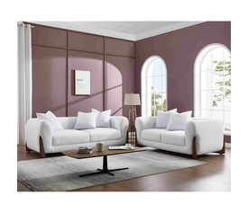 KANSAS Set Σαλόνι - Καθιστικό, 2Θέσιος-3Θέσιος, Teddy Ύφασμα Άσπρο