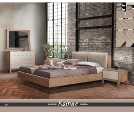 Katrine Σύνθεση Κρεβατοκάμαρας 5 τεμαχίων Ελληνικής Κατασκευής 160*200cm