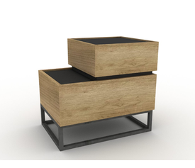 ΚΟΜΟΔΙΝΟ  IRON  LNA  2 ΣΥΡΤΑΡΙΑ 60x42x58 - 40x42x20