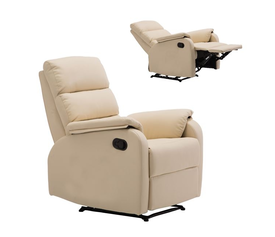 COMFORT Πολυθρόνα Relax Σαλονιού - Καθιστικού, PU Μπεζ