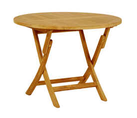 KENT ΤΡΑΠΕΖΙ ΣΤΡΟΓΓΥΛΟ ΠΤΥΣ/ΝΟ ΑΠΟ ΞΥΛΟ TEAK Φ120X75cm