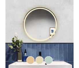 LED-2 Καθρέπτης Τοίχου - Φωτιζόμενος - Αφής, με 3 επιλογές εναλλαγής χρωμάτων