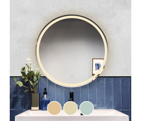 LED-2 Καθρέπτης Τοίχου - Φωτιζόμενος - Αφής, με 3 επιλογές εναλλαγής χρωμάτων