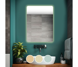 LED-5 Καθρέπτης Τοίχου - Φωτιζόμενος - Αφής, με 3 επιλογές εναλλαγής χρωμάτων