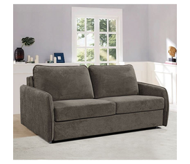 LESTER Καναπές - Κρεβάτι, Ύφασμα Σκούρο Καφέ