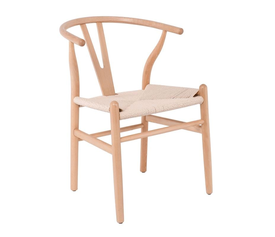 LIMA-W Καρέκλα Στοιβαζόμενη, Ξύλο Απόχρωση Φυσικό, Κάθισμα Paper Rope Φυσικό