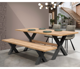 Τραπεζαρία CROSS Ελληνικής Κατασκευής LNA 200x90x75cm