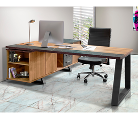 ΓΡΑΦΕΙΟ DELTA 200x90cm με ΠΛΕΥΡΙΚΟ 200x50cm