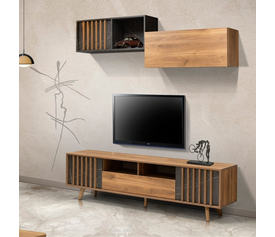 Σύνθεση Έπιπλο TV RETRO Ελληνικής Κατασκευής LNA