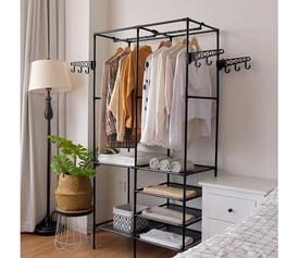 ΒΕΣΤΙΑΡΙΟ ΜΕ ΡΑΦΙΑ (ADAM)  ΜΑΥΡΟ 86*43*173EK.