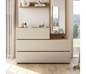 LOFT Τουαλέτα με 3 Συρτάρια Ελληνικής Κατασκευής 120x45xH80cm