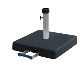 Μάυρη Τσιμεντένια Βάση Ομπρέλας 35Kgr , Με Λαβή Και Ρόδες