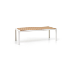 SANTORINI ΤΡΑΠΕΖΙ ΕΠΕΚΤΕΙΝΟΜΕΝΟ ΛΕΥΚΟ 163/223X95X75cm
