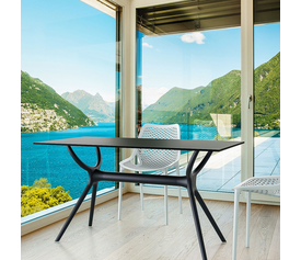 AIR ΤΡΑΠΕΖΙ 180Χ90Χ74εκ. BLACK LAMINATE 12mm