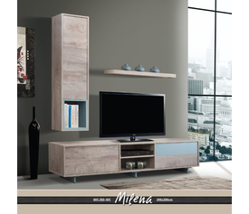 MILENA Σύνθεση Σαλονιού Ελληνικής Κατασκευής 3 Τεμαχίων 200x40xH200cm