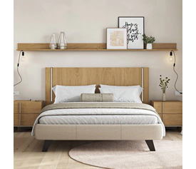 MOD F Κρεβάτι με LED Ελληνικής Κατασκευής 182x212xH108cm (Για Στρώμα 160x200)