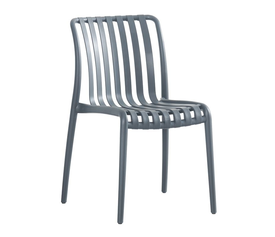 MODA-H Καρέκλα Στοιβαζόμενη, PP - UV Protection, Απόχρωση Ανθρακί