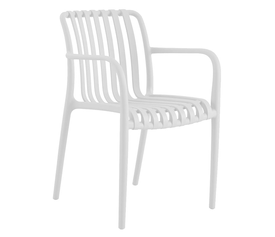 MODA-N Πολυθρόνα Στοιβαζόμενη PP, Απόχρωση Άσπρο