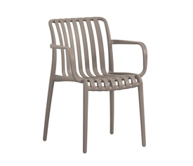 MODA-H Πολυθρόνα Στοιβαζόμενη, PP - UV Protection Απόχρωση Mocha