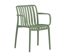 MODA-H Πολυθρόνα Στοιβαζόμενη, PP - UV Protection Απόχρωση Πράσινο