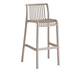 MODENA Σκαμπό Bar Στοιβαζόμενο PP-UV Protection Tortora