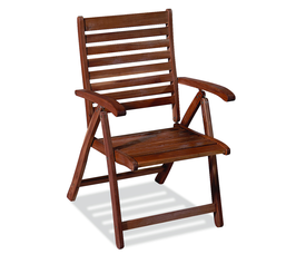 Ξύλινη Πτυσσόμενη Πολυθρόνα Χαμηλής Πλάτης Με 5 Θέσεις Acacia