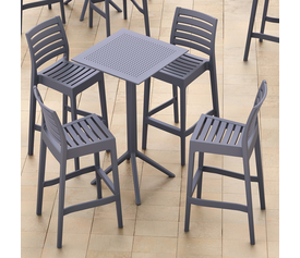 ARES ΣΚΑΜΠΟ ΜΠΑΡ75εκ. DARK GREY ΠΟΛ/ΝΙΟΥ