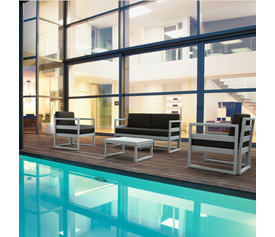 MYKONOS SET 2ΘΕΣ.SILVER GREY ΜΕ ΜΑΞ.(2ΘΕΣ.+2ΠΟΛ.+ΤΡΑΠ 65εκ.)