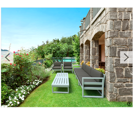 MYKONOS SET 3ΘΕΣ.SILVER GREY ΜΕ ΜΑΞ.(3ΘΕΣ.+2ΠΟΛ.+ΤΡΑΠ 130εκ.)