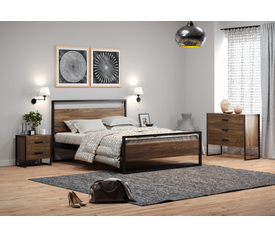 KPS/ ΛΩΡΑ  ΣΕΤ ΚΡΕΒΑΤΟΚΑΜΑΡΑ 4 ΤΕΜ ΞΥΛΟ-ΜΕΤΑΛΛΟ ΓΙΑ ΣΤΡΩΜΑ 160Χ200 ΕΚ ΚΑΡΥΔΙ