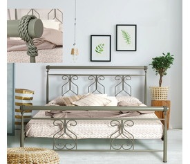 Metal Bed No63 White 150/160