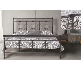 Metal Bed No64 Black, 90/110/140/150/160x200 cm