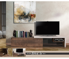 Nova Έπιπλο Τηλεόρασης Ξύλινο Ελληνικής Κατασκευής 220x40xH40-45cm