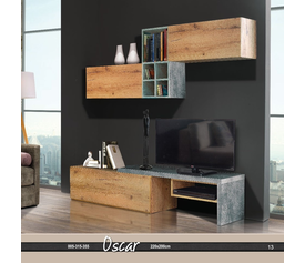 OSCAR Σύνθεση Σαλονιού Ελληνικής Κατασκευής 3 Τεμαχίων 220x40x200cm