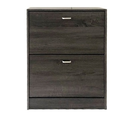 ΠΑΠΟΥΤΣΟΘΗΚΗ ME ΔΥΟ ΠΟΡΤΕΣ - ΑΕΡΙΖΟΜΕΝΗ ΠΛΑΤΗ 63x24x80cm ΓΚΡΙ ΟΞΙΑ