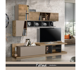 PARMA Σύνθεση Σαλονιού Ελληνικής Κατασκευής 5 Τεμαχίων 240x40xH200cm