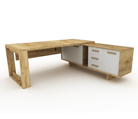 ΓΡΑΦΕΙΟ ΜΕ ΠΛΕΥΡΙΚΟ  ΕΠΑΓΓΕΛΜΑΤΙΚΟ ΞΥΛΙΝΟ ΜΕΛΑΜΙΝΗ ΕΛΛΗΝΙΚΗΣ ΚΑΤΑΣΚΕΥΗΣ TENTER LNA 200*200*75