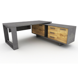 ΓΡΑΦΕΙΟ ΜΕ ΠΛΕΥΡΙΚΟ  ΕΠΑΓΓΕΛΜΑΤΙΚΟ ΞΥΛΙΝΟ ΜΕΛΑΜΙΝΗ ΕΛΛΗΝΙΚΗΣ ΚΑΤΑΣΚΕΥΗΣ TENTER LNA 180*200*75