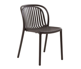 POCO Καρέκλα Κήπου-Βεράντας Στοιβαζόμενη, PP-UV Απόχρωση Καφέ