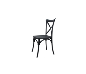 Napoli Stackable Polypropylene Chair Black 48x52x91 cm