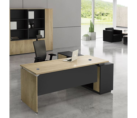 PROJECT Γραφείο Αριστερή Γωνία Απόχρωση Sonoma - Γκρι