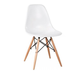 ART Wood Καρέκλα Τραπεζαρίας - Κουζίνας, Πόδια Οξιά, Κάθισμα PP Άσπρο - 1 Step K/D